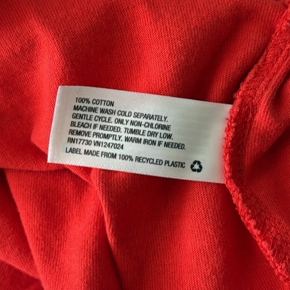 A New Day Eyelet Cutout 3/4 Length Sleeve Cotton Top in Red Size XL - Picture 6 of 6